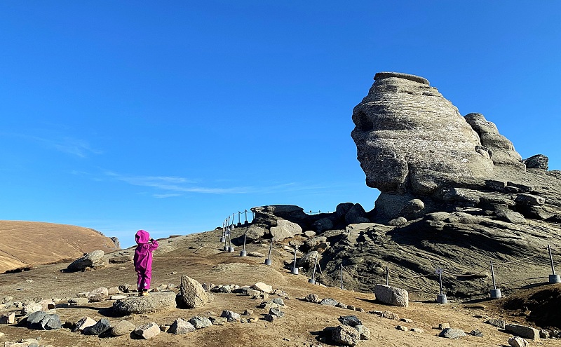 The Romanian Sphinx at the top of the Bucegi plateau.